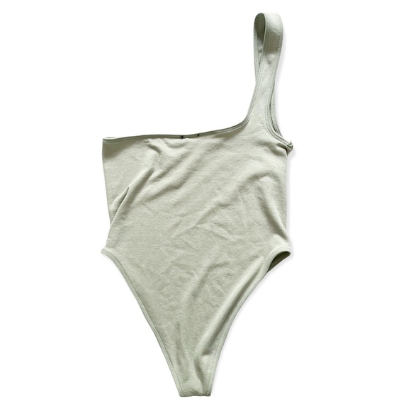 Zara Tops - Zara Green One Shoulder Bodysuit